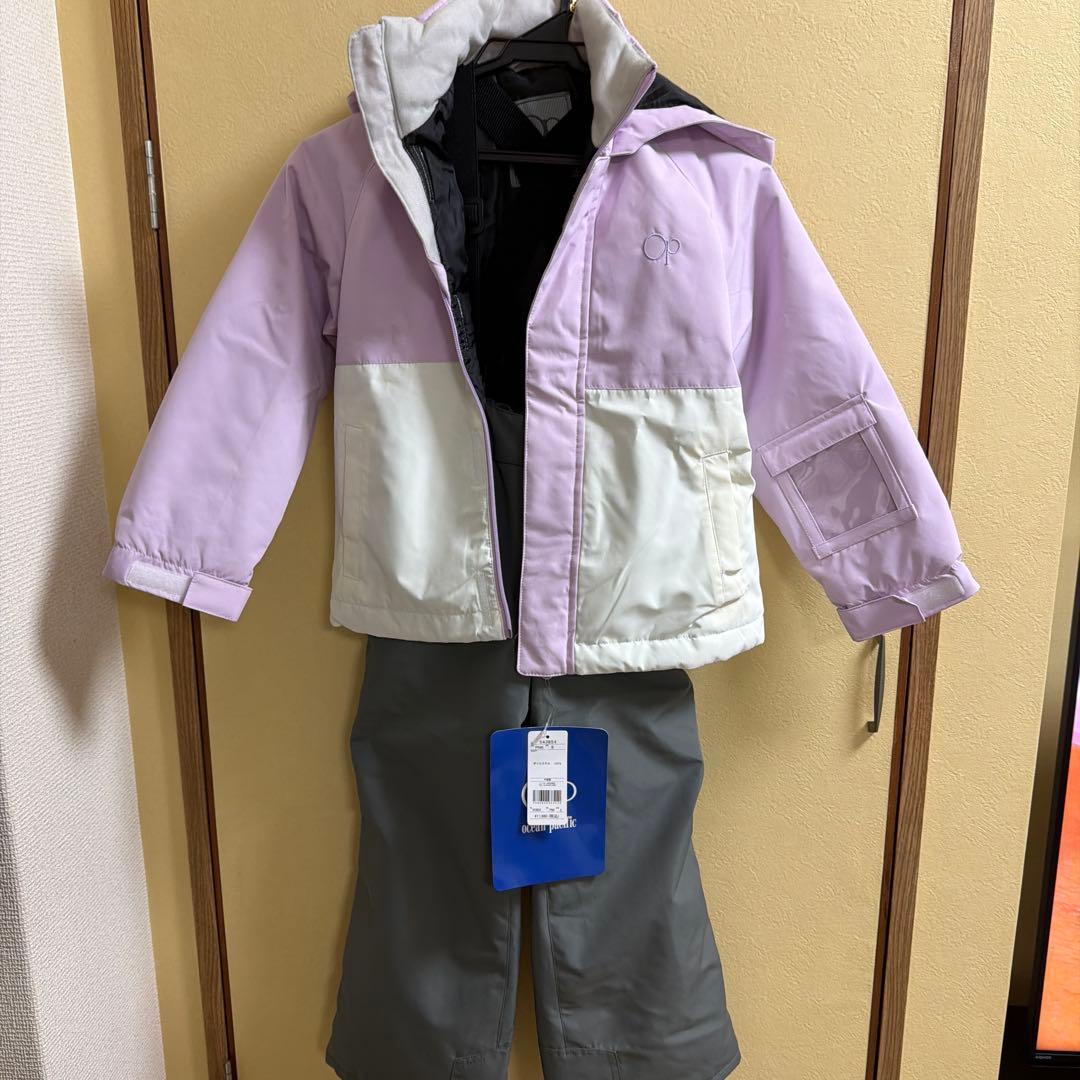 子供用スキーウェアセット（ラベンダー/ホワイト）