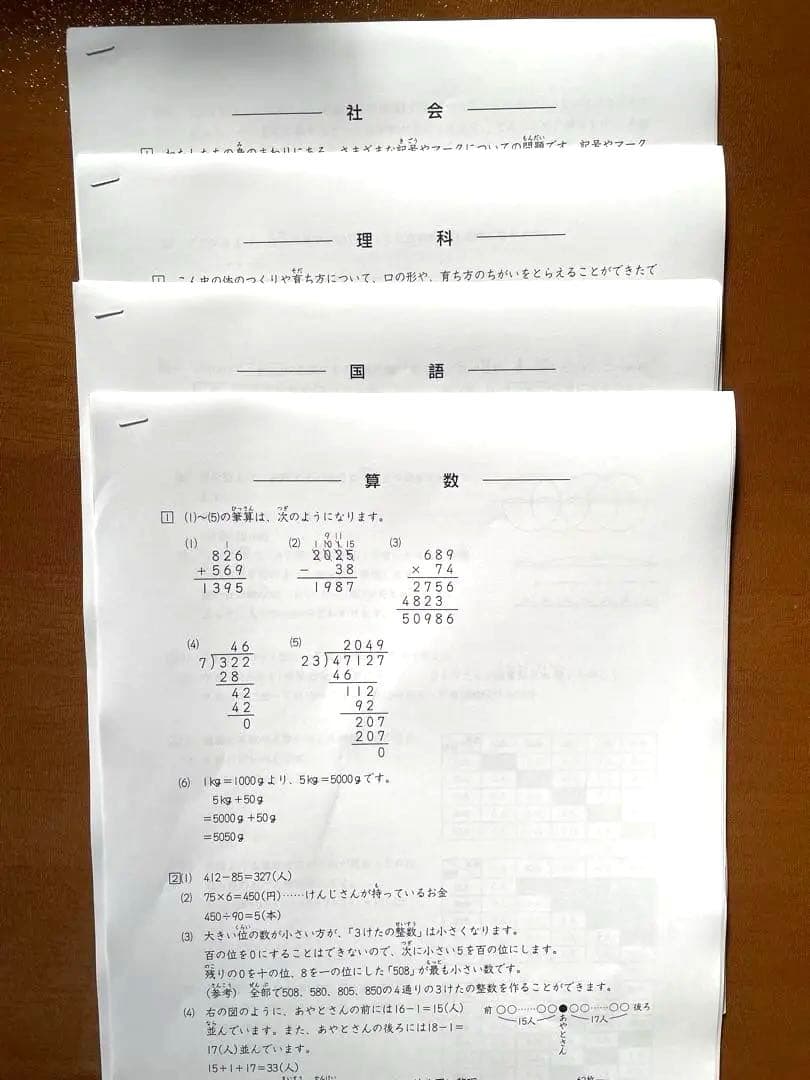 日能研 2025年　前期　全３回　4年　実力判定テスト 4科 全国公開テスト模試