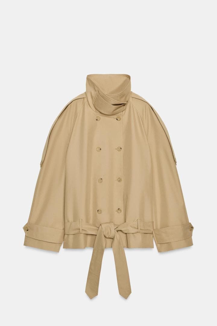 さ*ゆ様 ZARA ショート丈ハイネックトレンチコート　Sサイズ