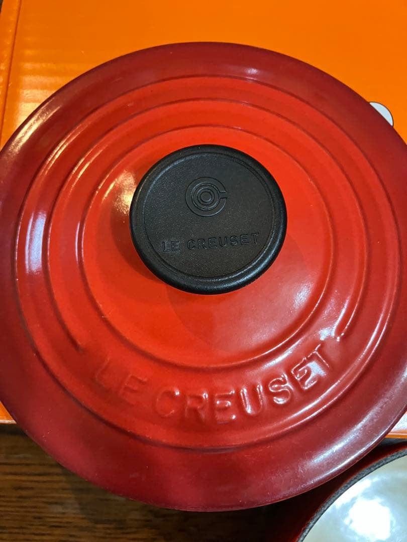 LE CREUSET オレンジ 両手鍋 16センチ　ル・クルーゼ