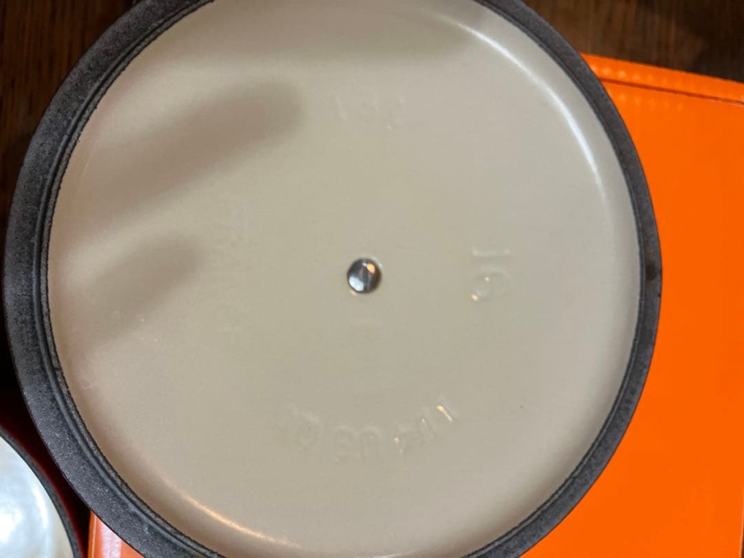 LE CREUSET オレンジ 両手鍋 16センチ　ル・クルーゼ