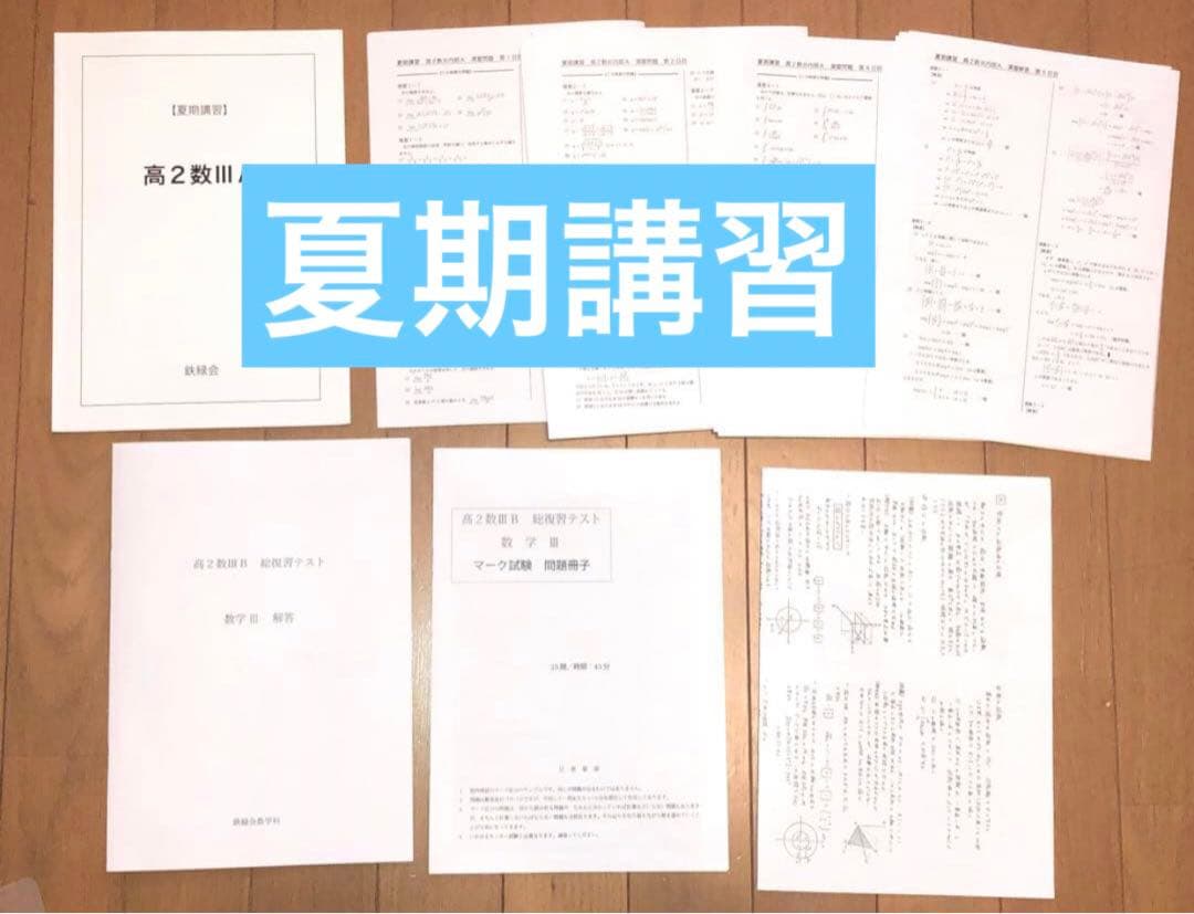 【フルセット　独学可　ノート付】鉄緑会 高2 数Ⅲ 基礎・発展・実戦講座　講習付