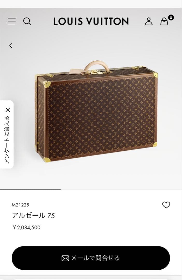 ルイヴィトン LOUIS VUITTON アルゼール75 M21225