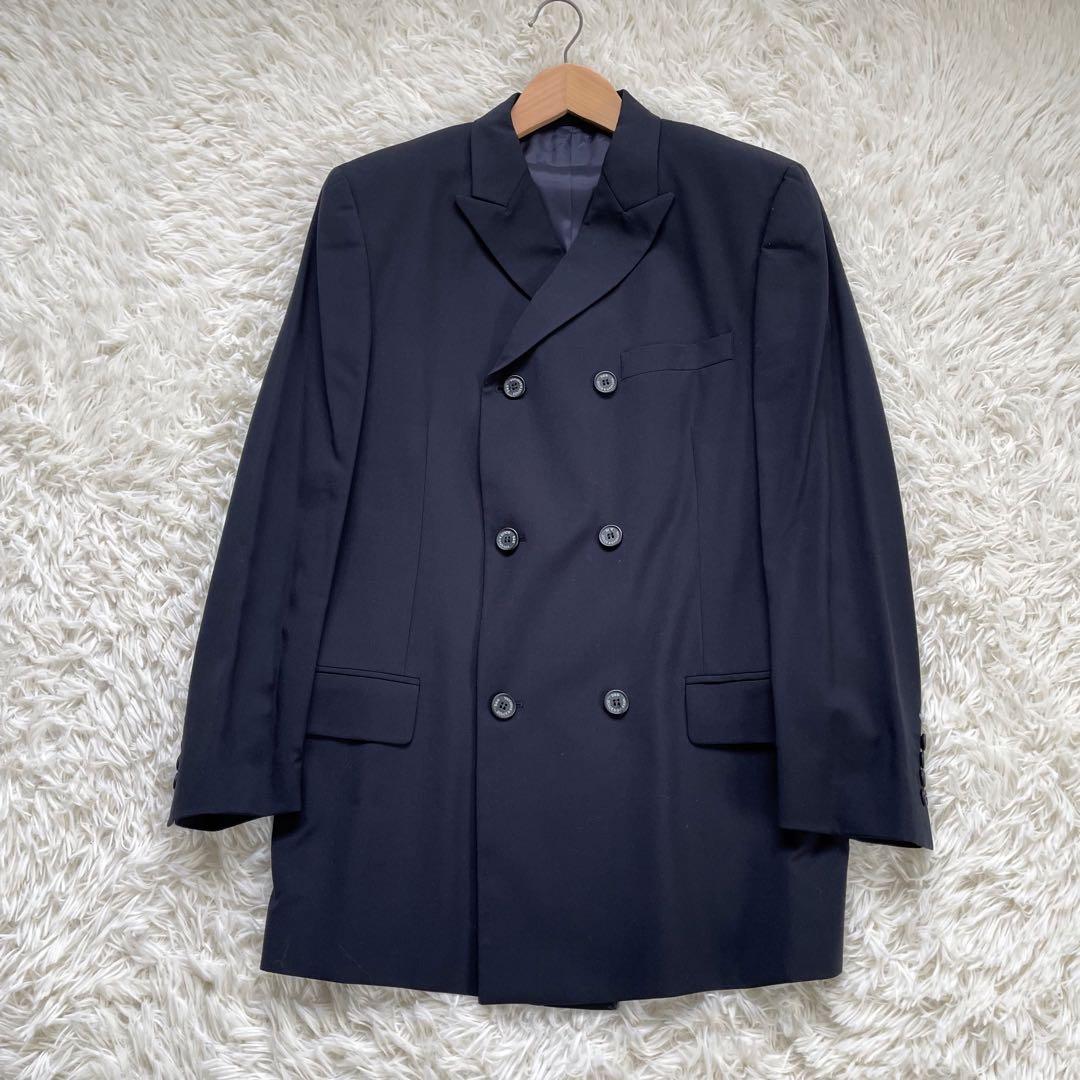 D&G DOLCE&GABBANA ネイビーダブルブレストテーラドジャケット