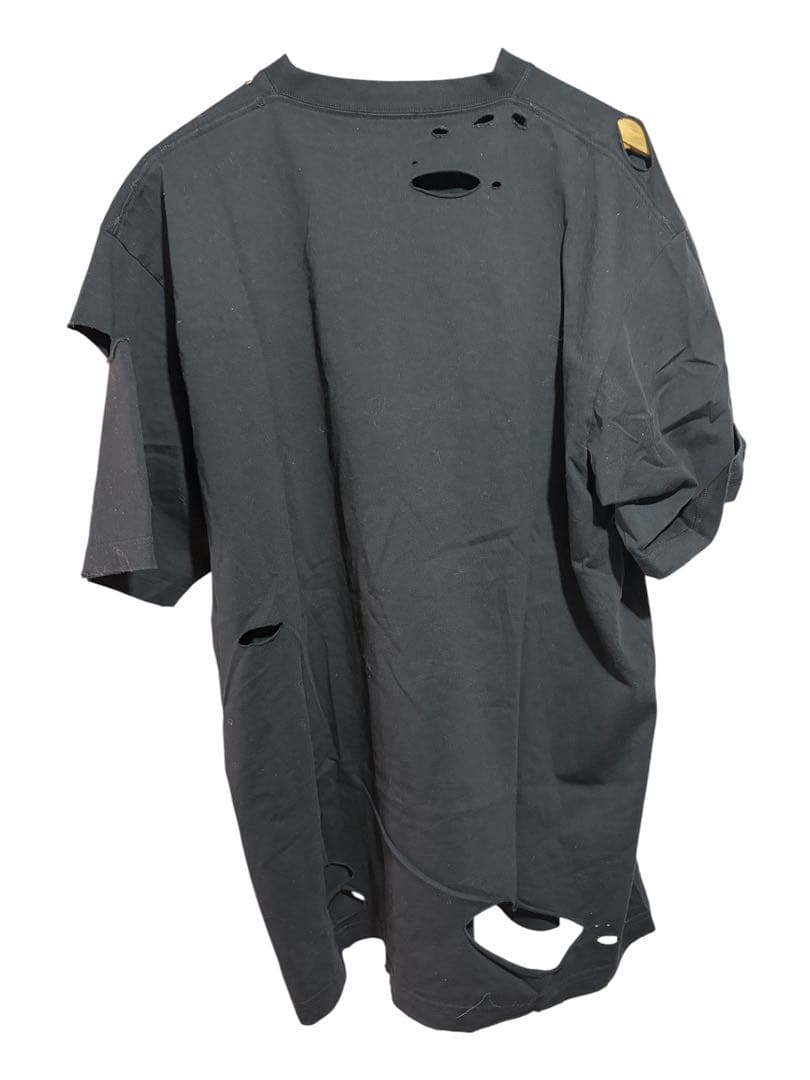 BALENCIAGA ダメージ加工 Tシャツ Sサイズ ブラック