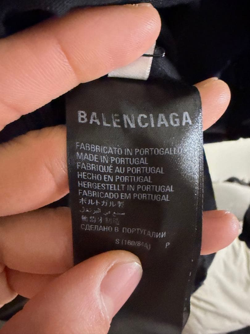 BALENCIAGA ダメージ加工 Tシャツ Sサイズ ブラック