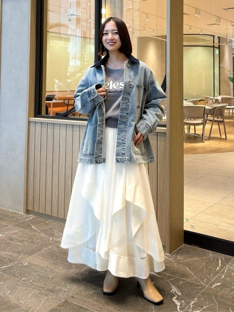 実物写真掲載 ♡大人気完売♡ ココディール ウェーブフレアオーガンジースカート