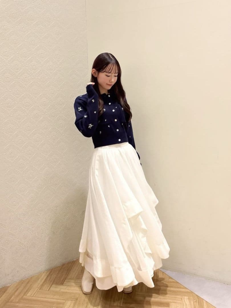 実物写真掲載 ♡大人気完売♡ ココディール ウェーブフレアオーガンジースカート