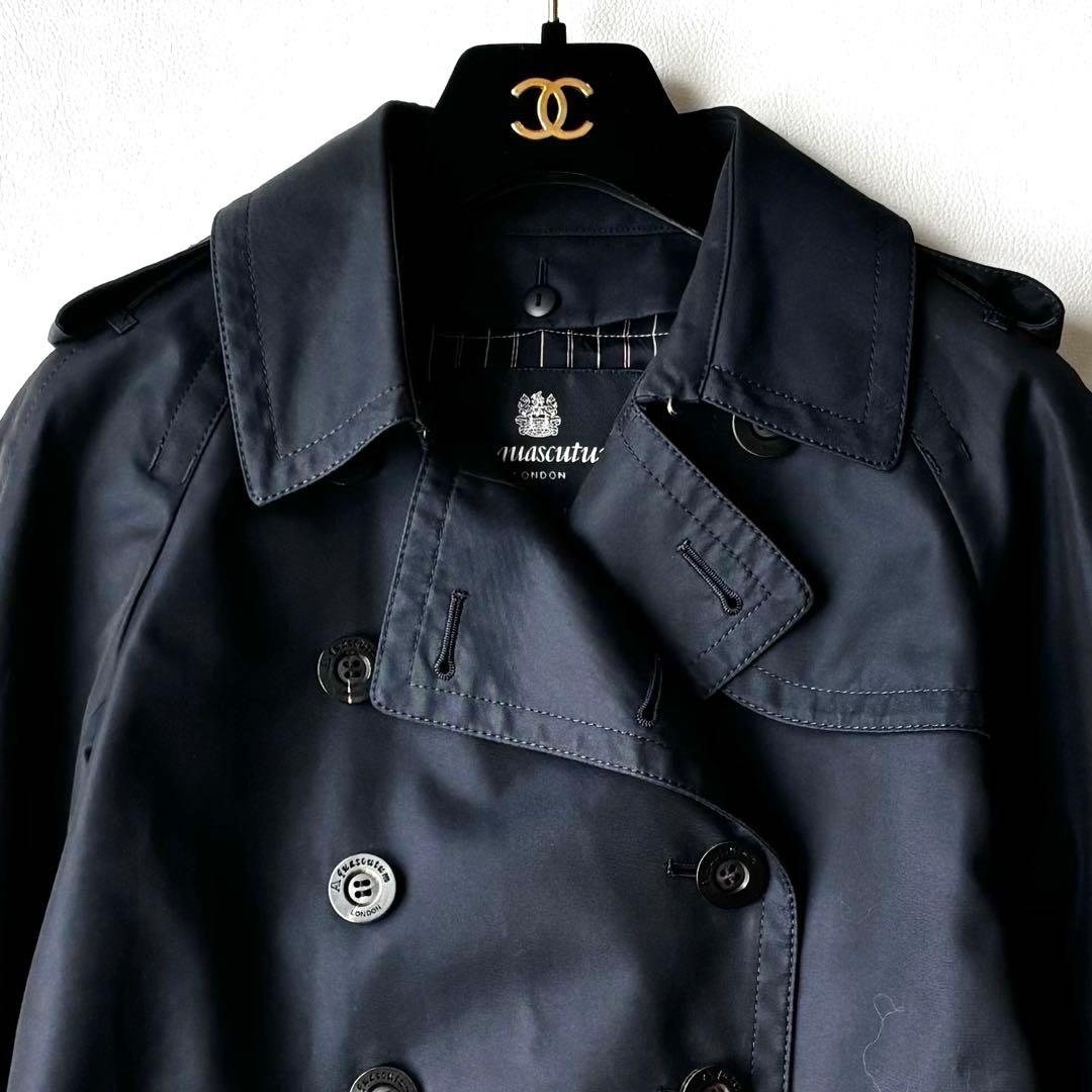 美品✨Aquascutum トレンチコート　ライナー　ネイビー　サイズ6