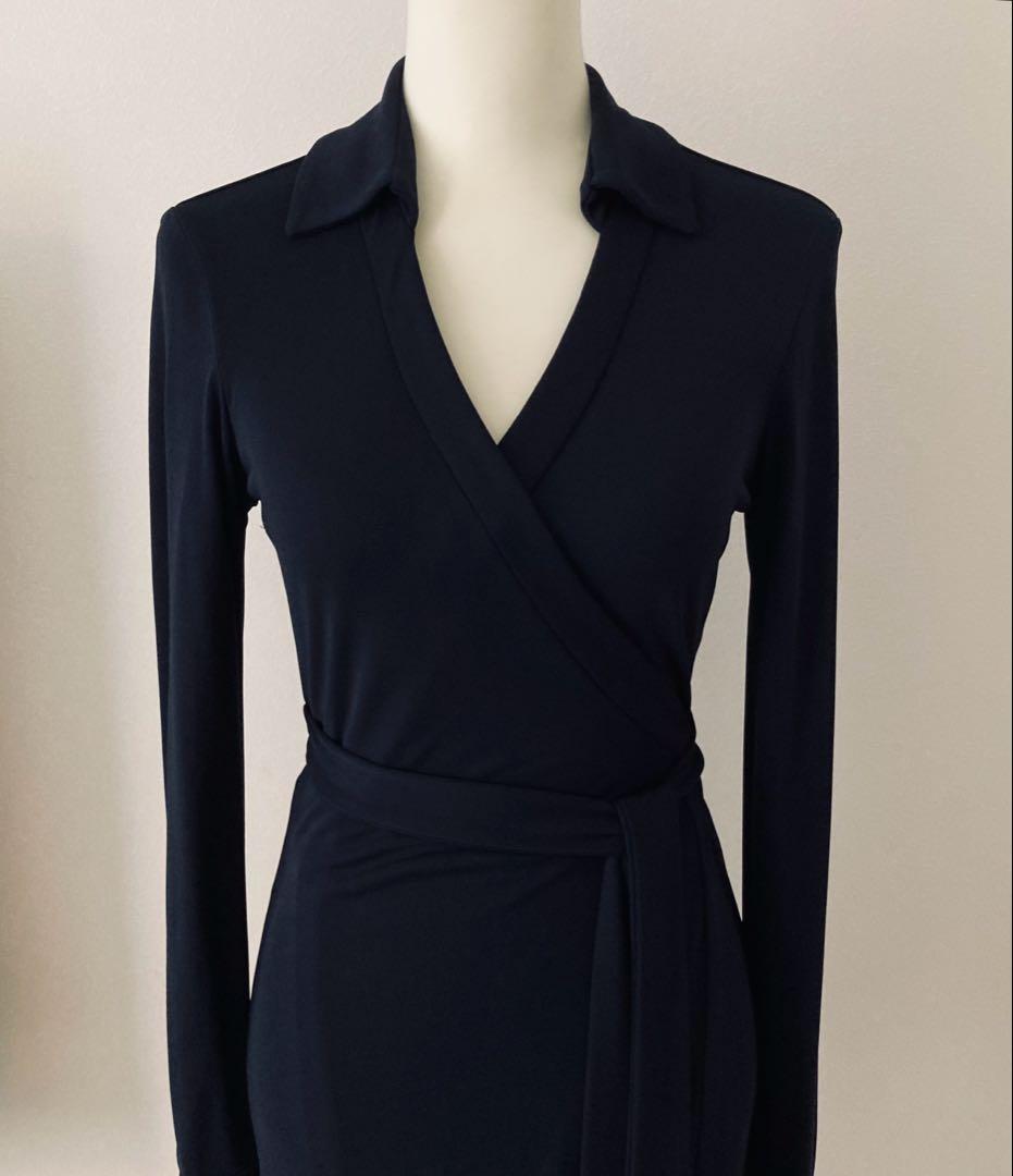 専用　希少　DVF アメリカ製　6 M ラップドレス　ワンピース　ブラック