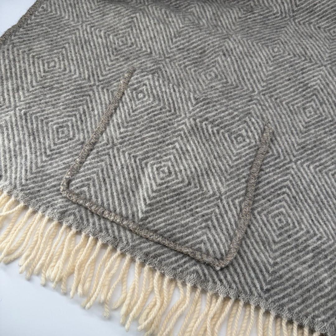 15466✨美品✨ラプアンカンクリ HEMLIN ウール ストール ヘリンボーン