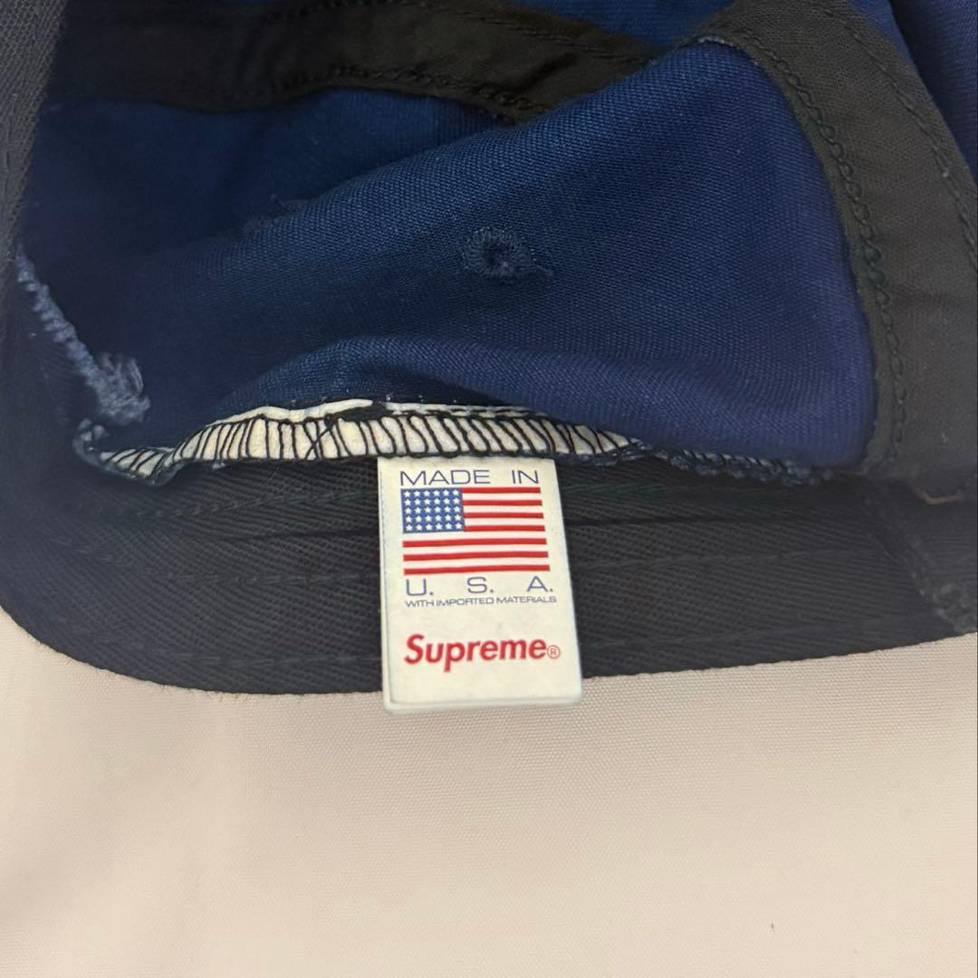 Supreme キャップ ネイビー 25ss