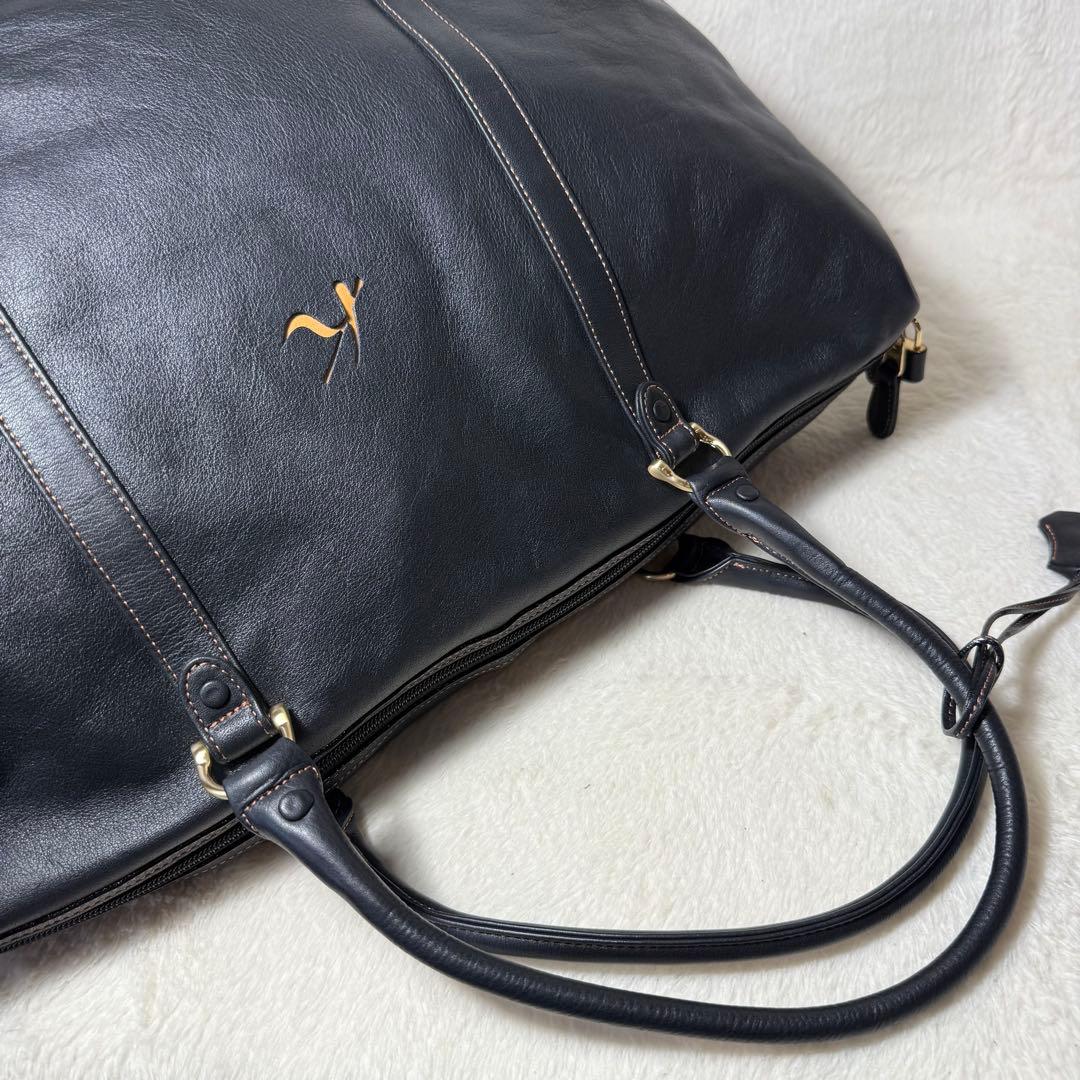 美品　キタムラ　レザー　ボストンバック　黒