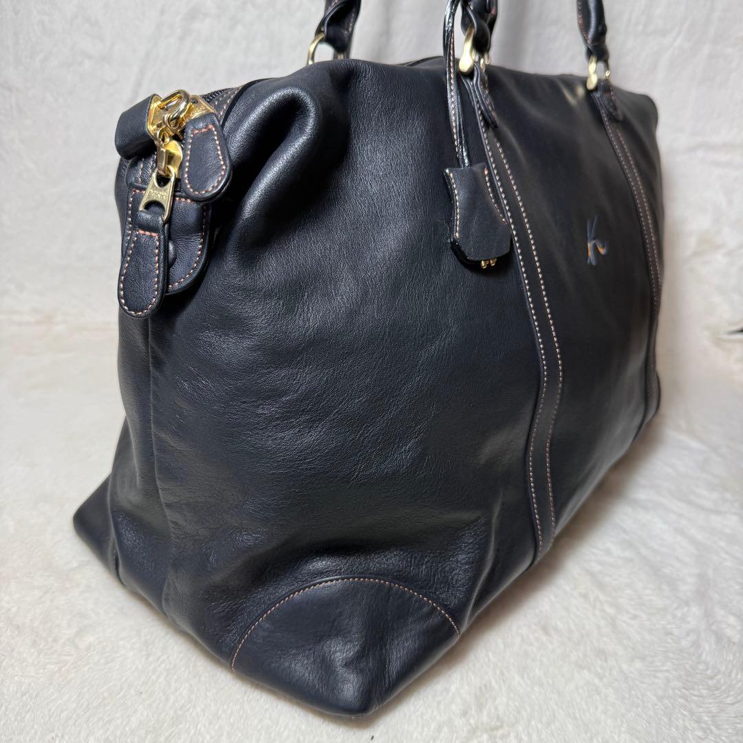 美品　キタムラ　レザー　ボストンバック　黒