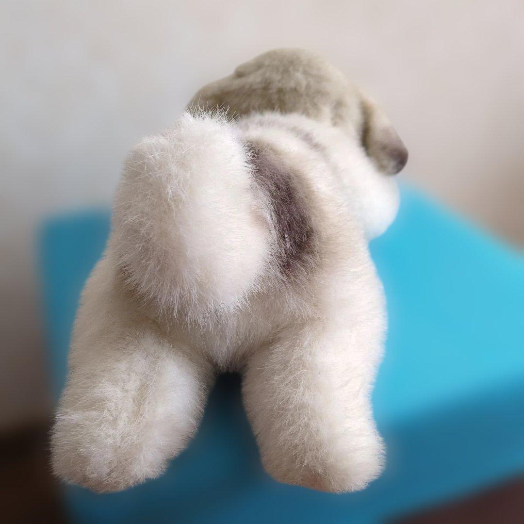 昭和レトロ　シーズー　ぬいぐるみ　ねそべり