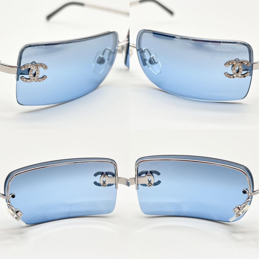 小物 CHANEL sunglasses rimless y2k Rhinestone