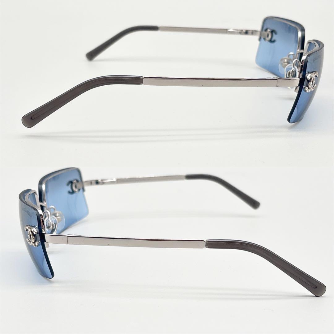 小物 CHANEL sunglasses rimless y2k Rhinestone
