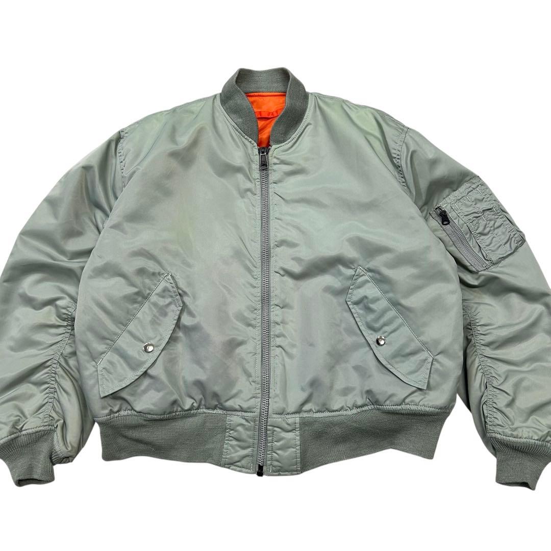 90's Vintage PRACT MA-1フライトジャケット 短丈 グレー系