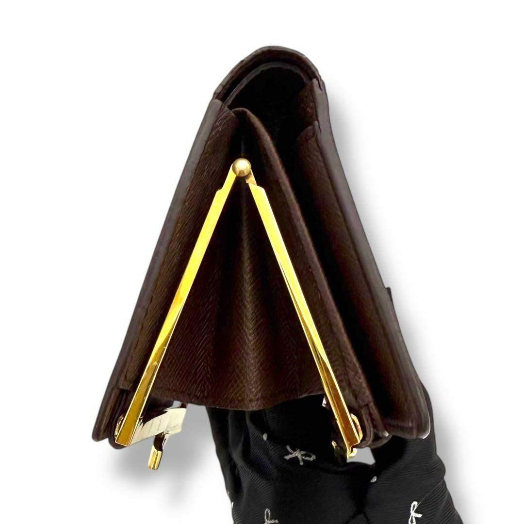 【美品】　ルイヴィトン がま口財布 ダミエ ポルトフォイユ ヴィエノワ