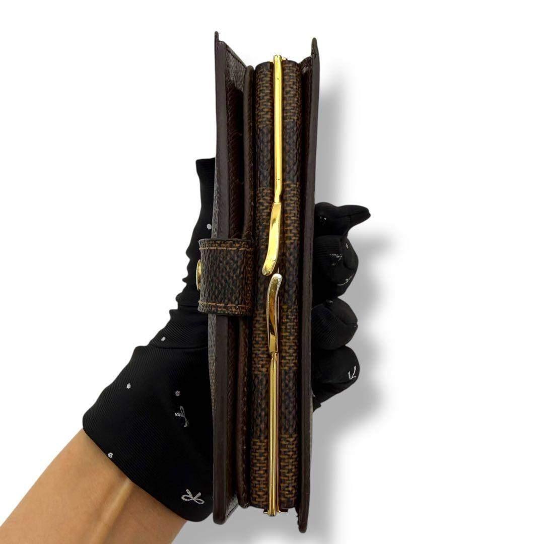 【美品】　ルイヴィトン がま口財布 ダミエ ポルトフォイユ ヴィエノワ