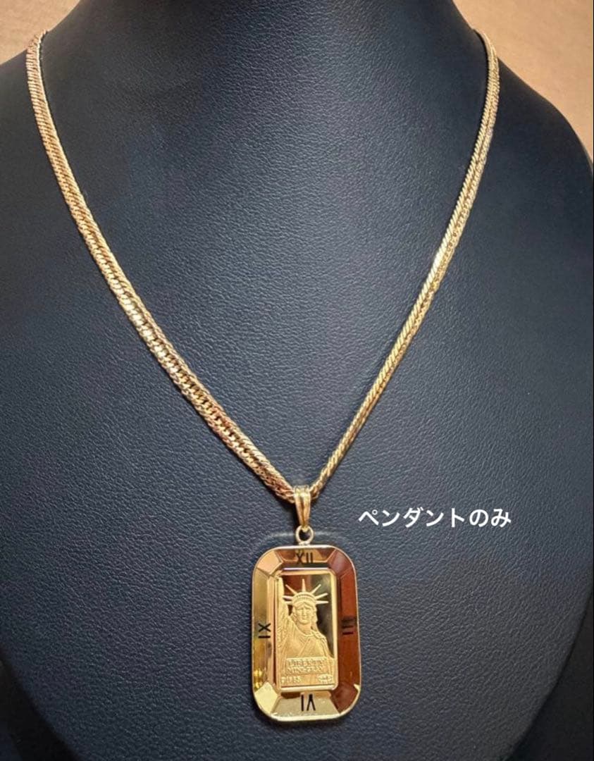 K18/K24リバティー・スタチュー トップペンダント 5.07g
