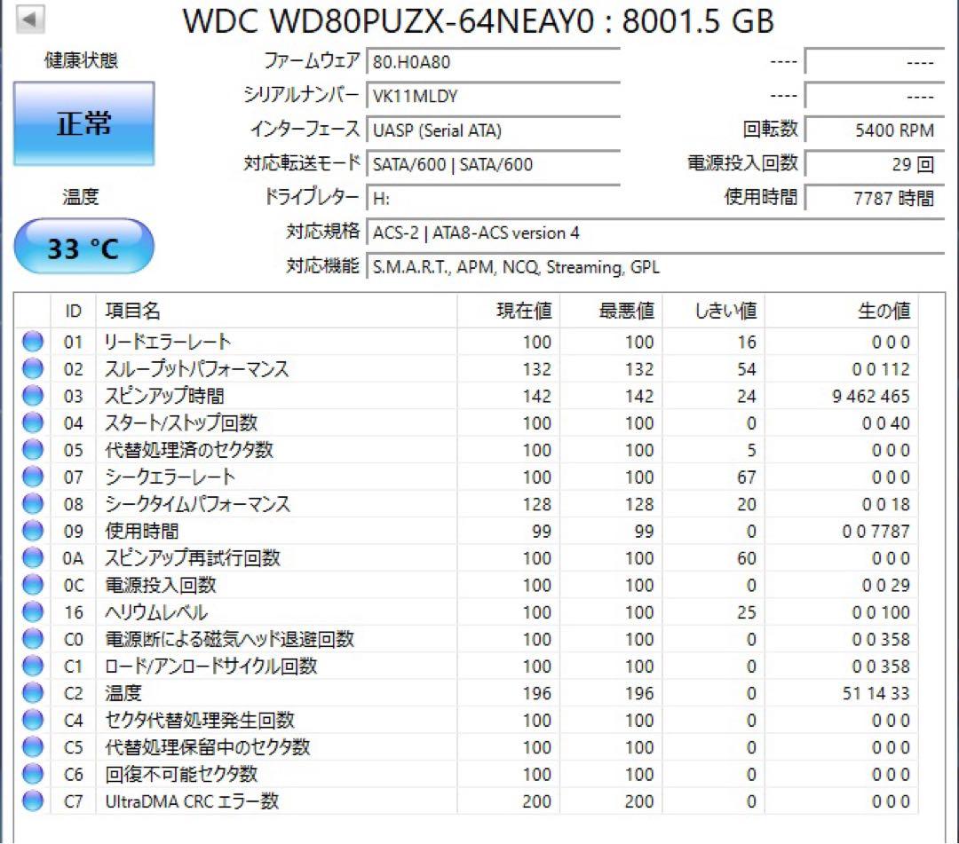 i*p様 WD Purple 8TB 内蔵ハードディスク
