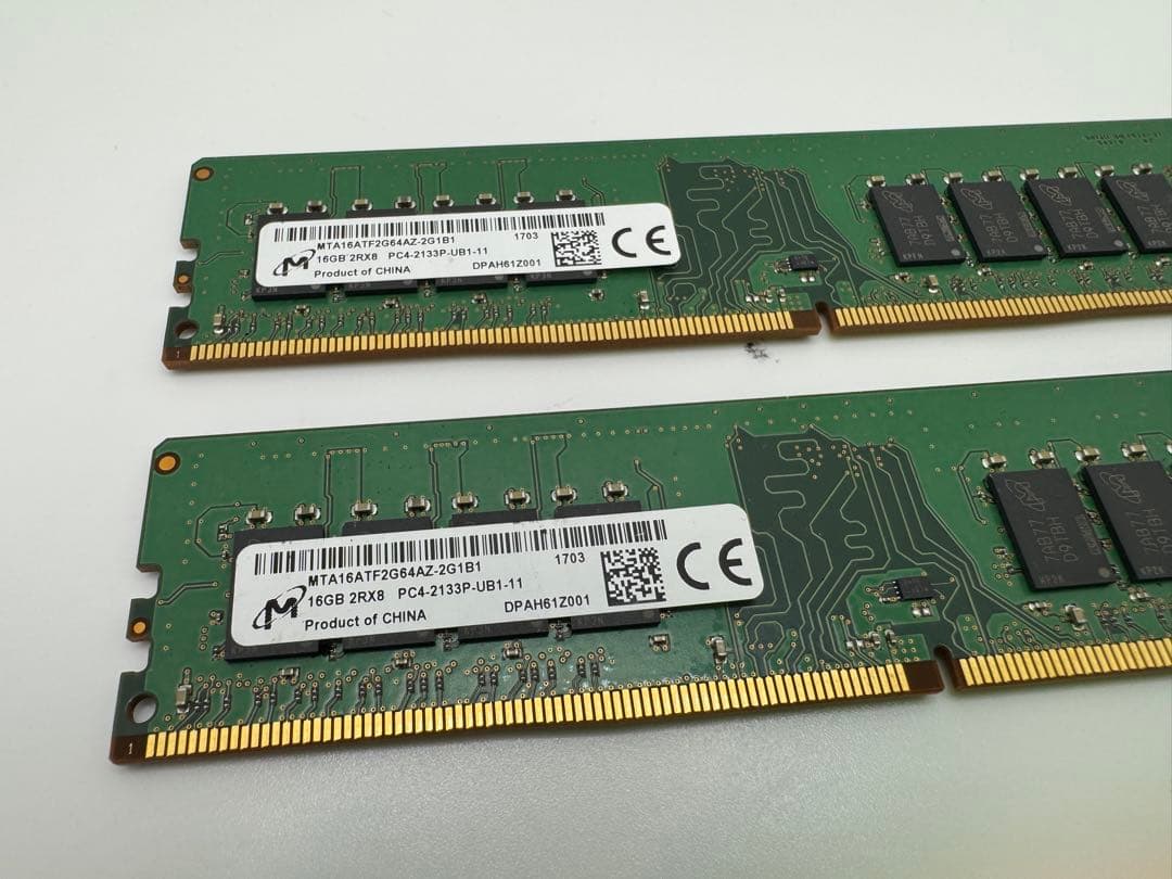 （18）PCメモリー DDR4-2133 16GB2枚
