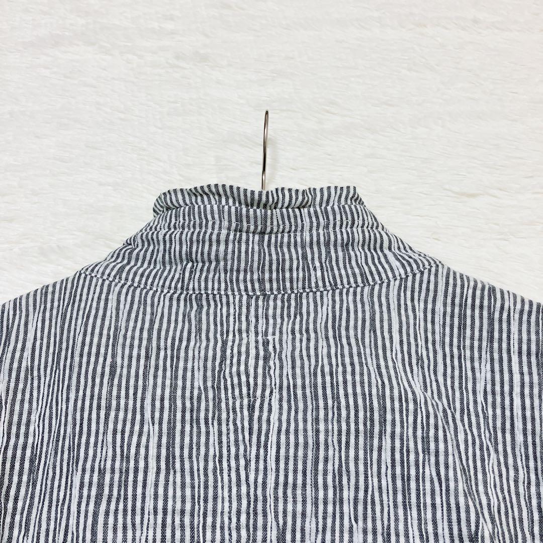 【希少】HaaT ISSEY MIYAKE 縮絨ストライプジャケット 灰/白