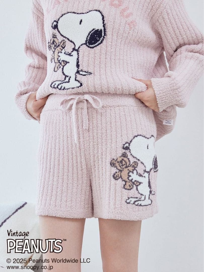 ジェラートピケ SNOOPY×BEAR ジャガードプルオーバー&ショートパンツ