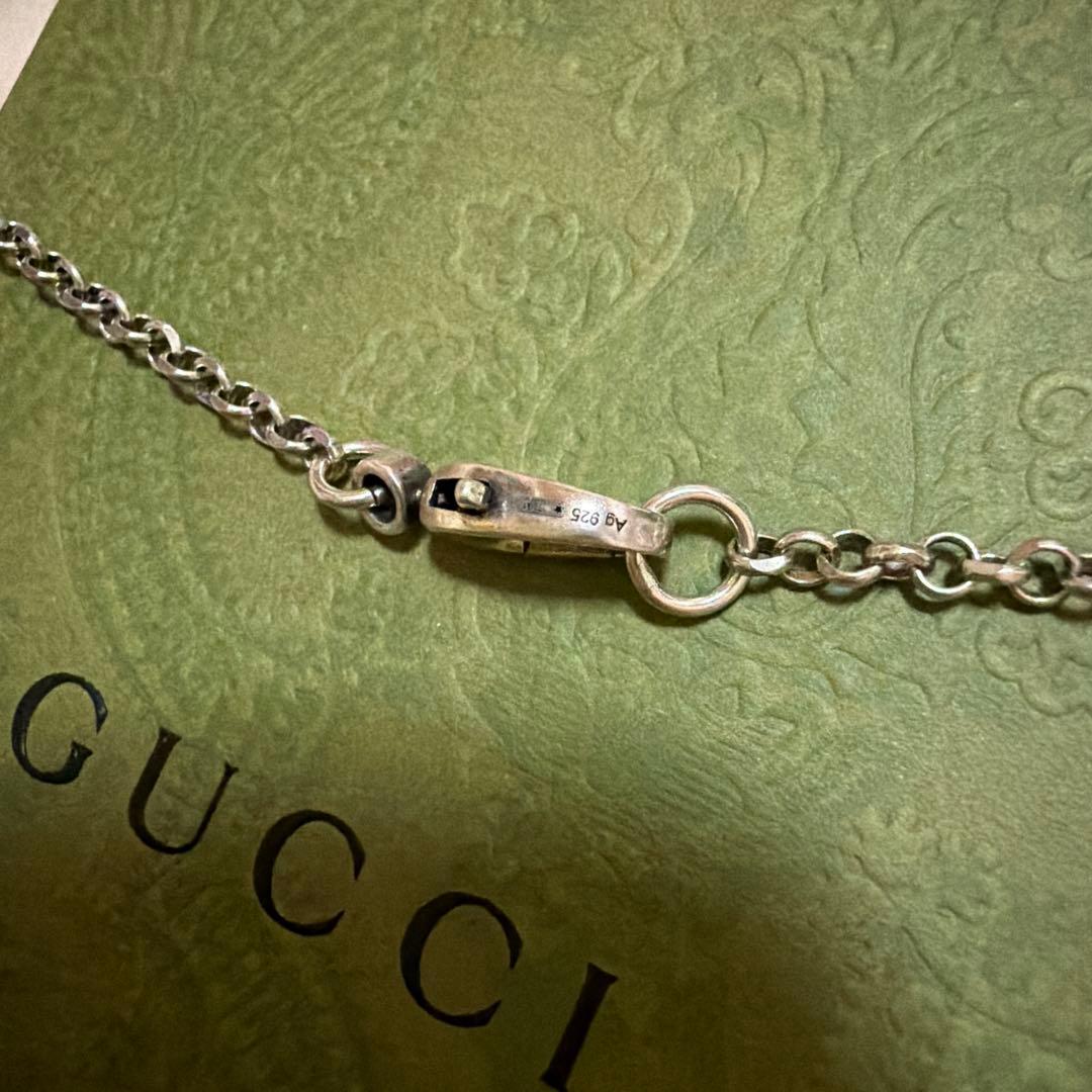 GUCCIダブルGキーネックレス シルバー925 GG 鍵 ペンダント 正規品