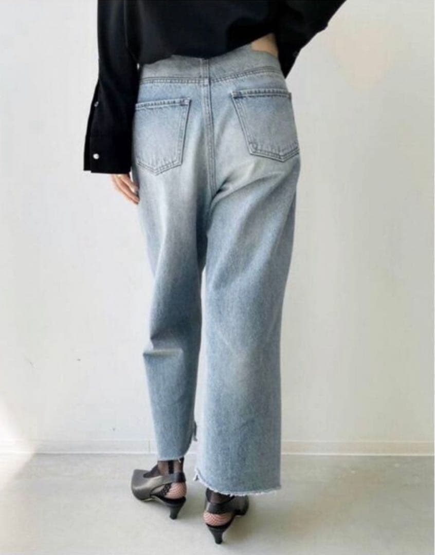 L'Appartement◆cropped wide denim◆26
