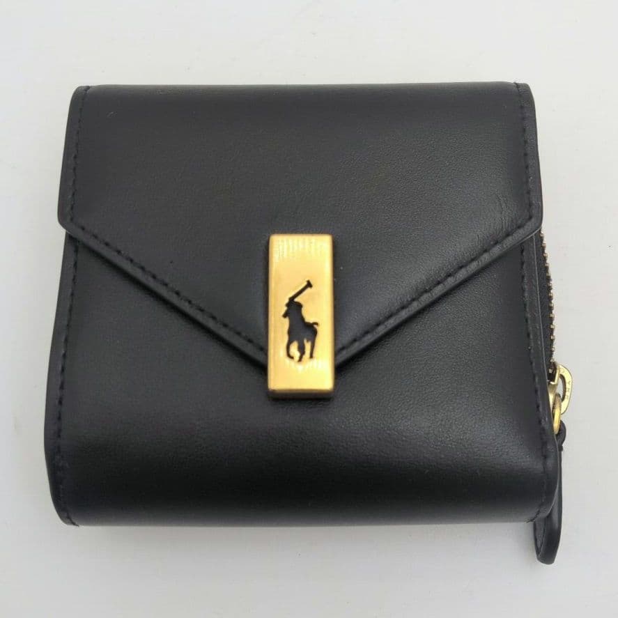 【美品】POLO RALPHLAUREN IDコンパクトウォレット ブラック