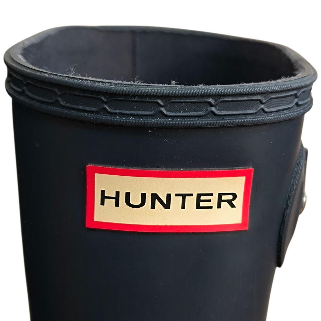 美品★ HUNTER ハンター ウィメンズ オリジナルショートレインブーツ 紺