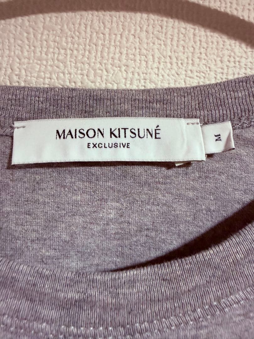 【限定品】MAISON KITSUNÉ ウサギ　刺繍Tシャツ Mグレー