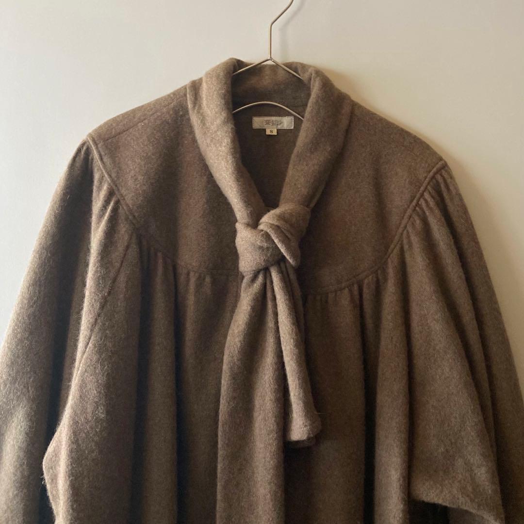 ◎vintage デザイン ニットコート ブラウン 80s 90s
