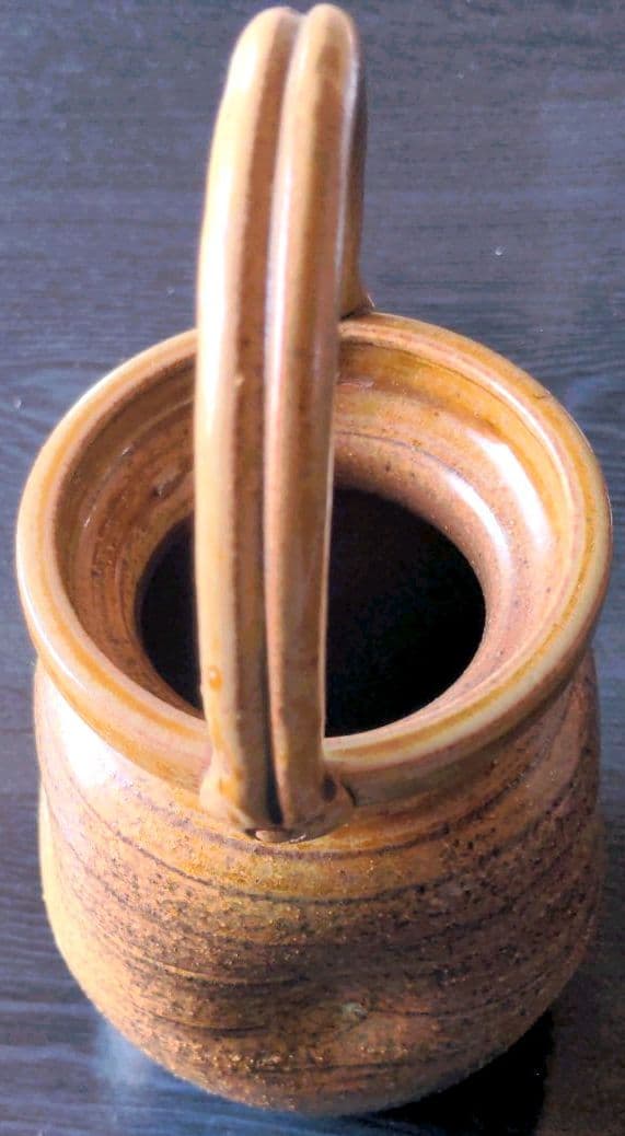 yamada花瓶 高さ取っ手迄約20cm口元巾約8.4cm巾最大約9.5cm
