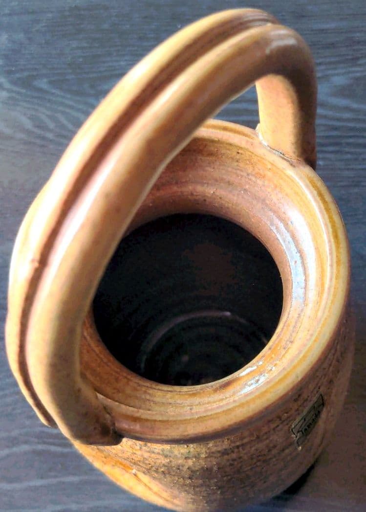 yamada花瓶 高さ取っ手迄約20cm口元巾約8.4cm巾最大約9.5cm