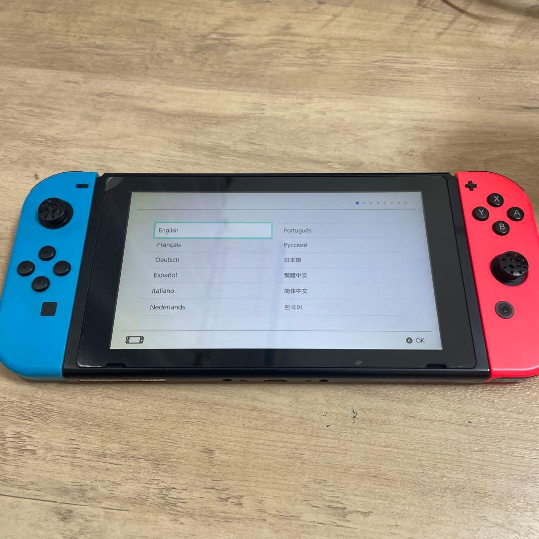 ジャンク品　Nintendo Switch 本体　青/赤