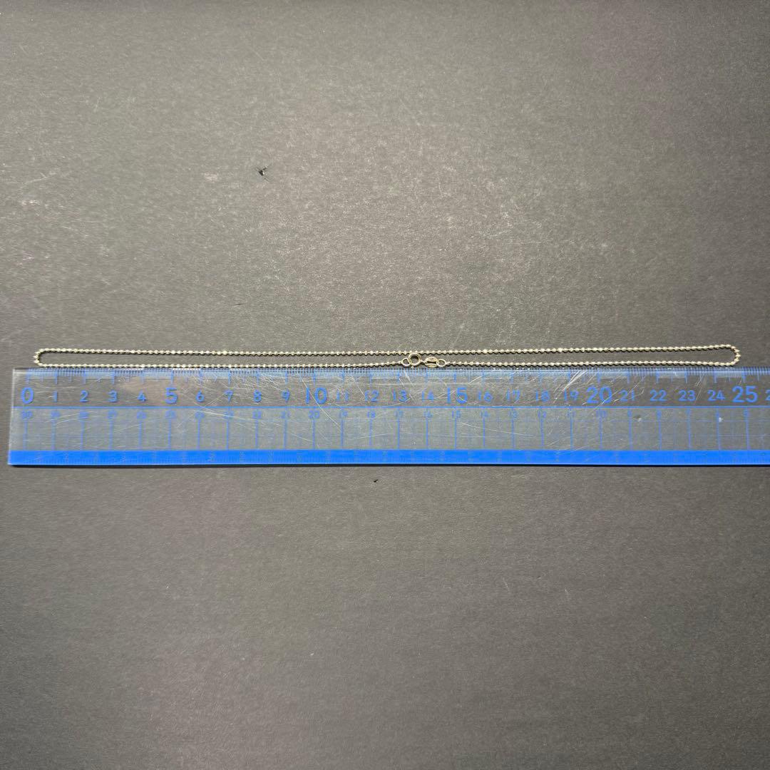 【50㎝ 1.4㎜ボール】ダイヤカットボールチェーンネックレス シルバー925