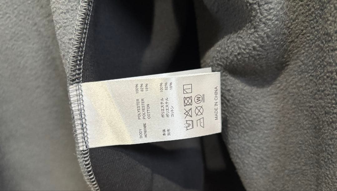 NEW ERA GOIF GFフリースFフルジップジャケット グレー