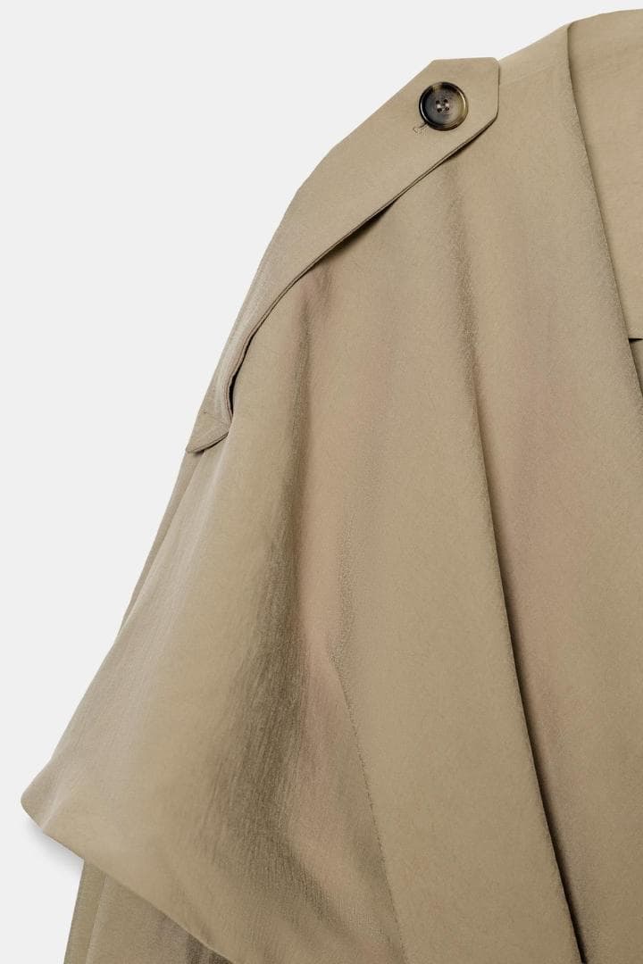 ZARA ZW COLLECTION ショートフルイドトレンチコート M