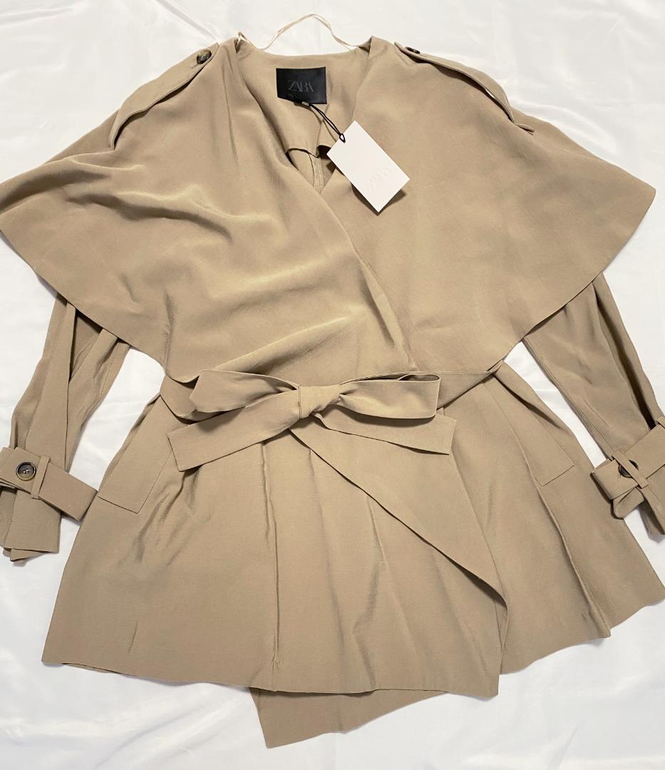 ZARA ZW COLLECTION ショートフルイドトレンチコート M