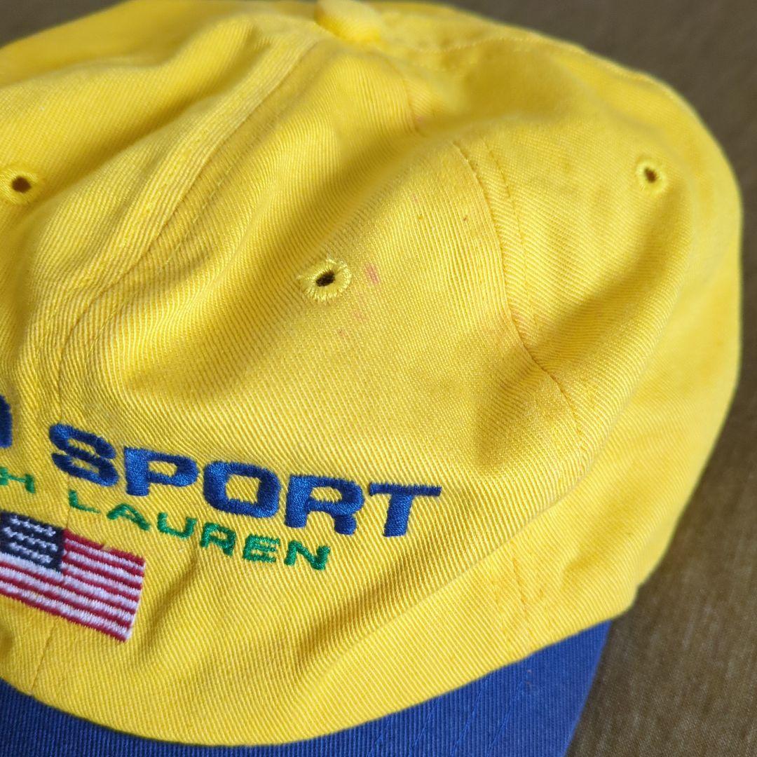 90s Polo Sport キャップ ラルフローレン アメリカ国旗