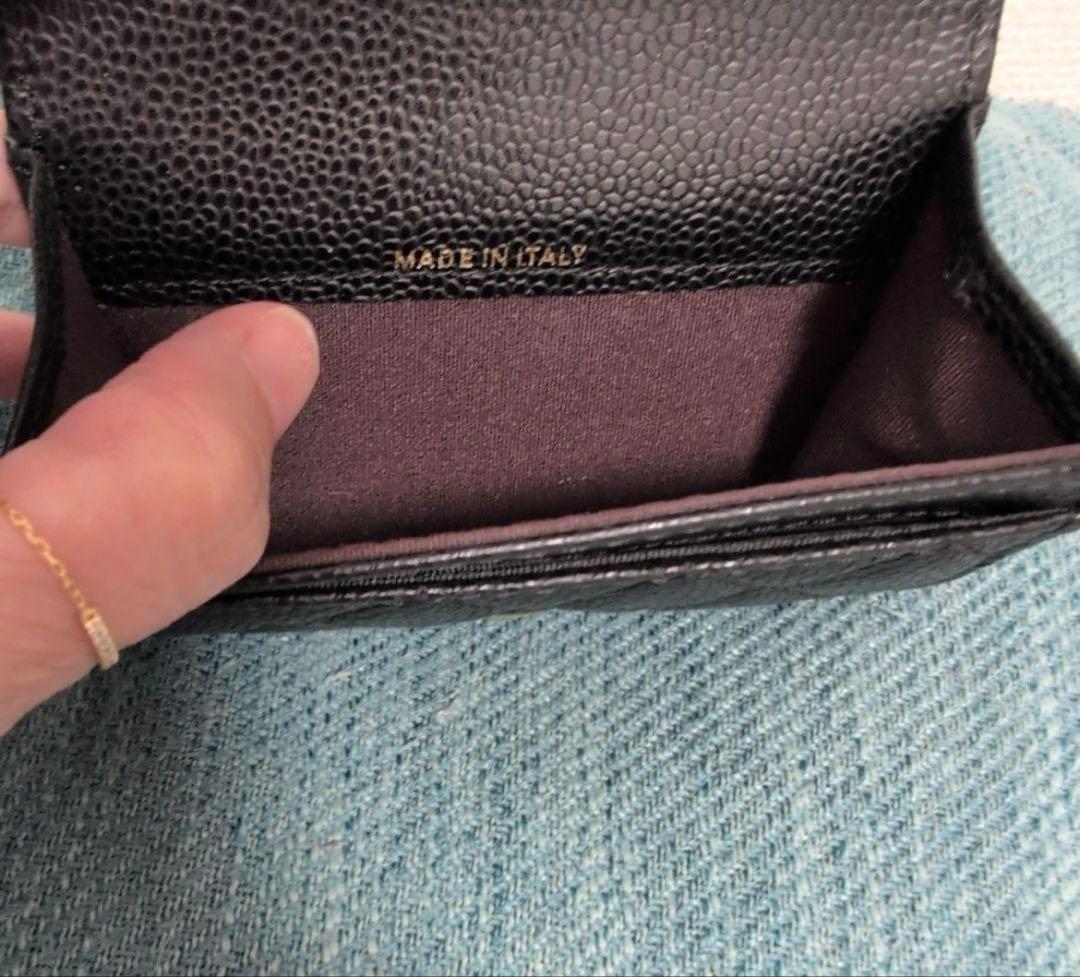 最終値下げ　CHANEL ノベルティ　ブラック キルティング 三つ折り財布