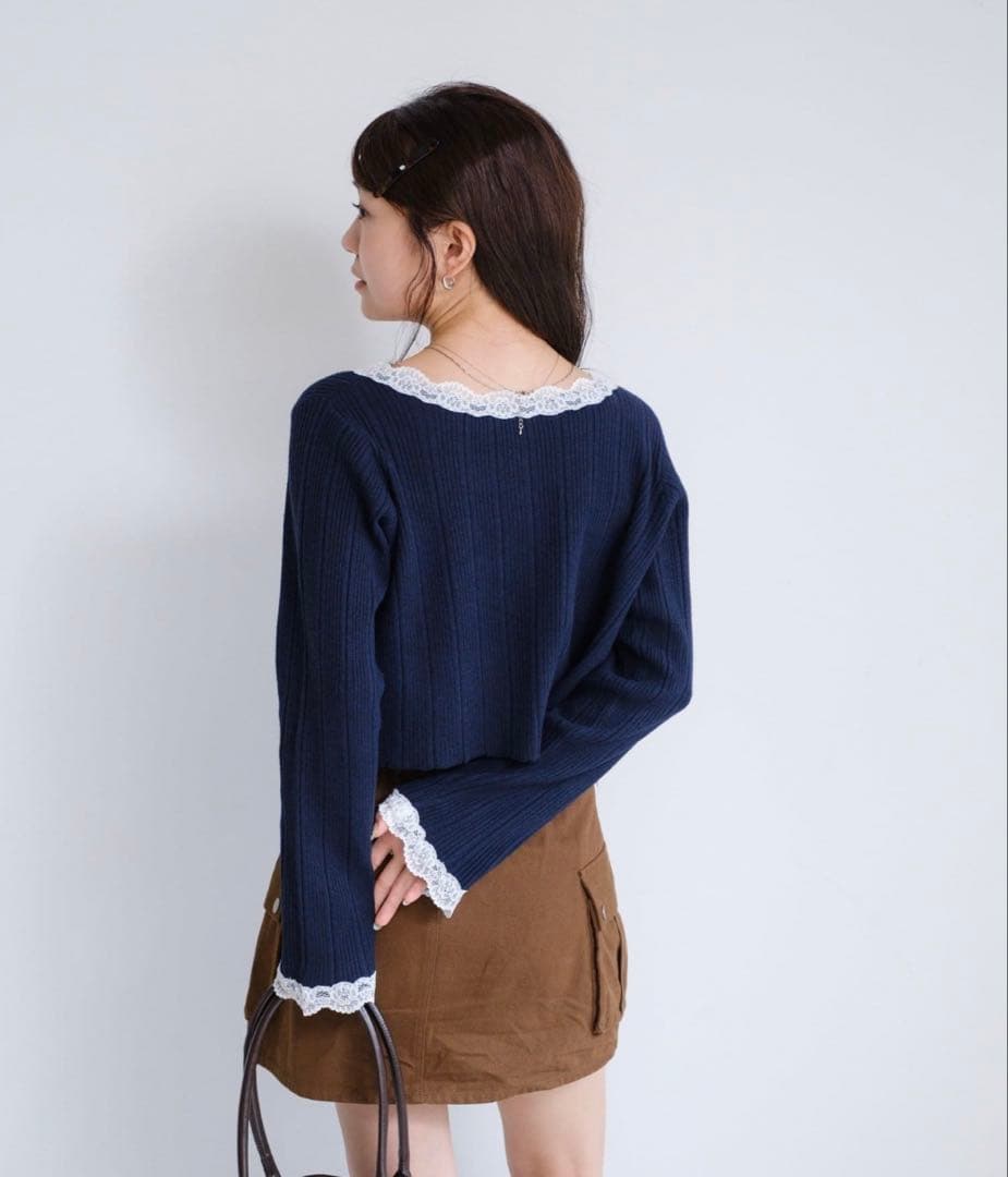 【新品】Kastane レースアンサンブルSET ネイビー