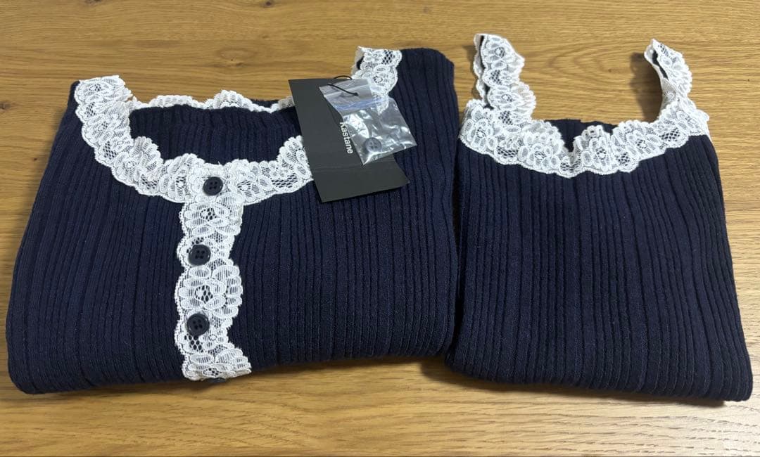 【新品】Kastane レースアンサンブルSET ネイビー