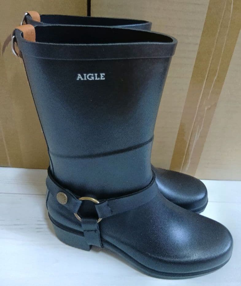 【新品未使用】エーグルAIGLEレインシューズレディースEU36(23cm)