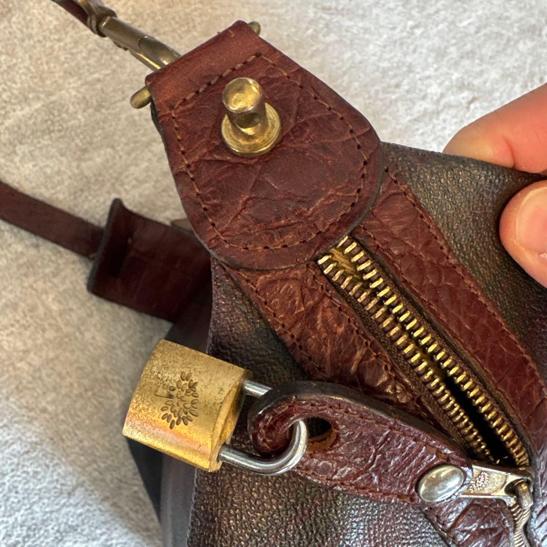 美品Mulberry ボストンバッグ 赤茶　マルベリー ￼英国製　ラグジュアリー