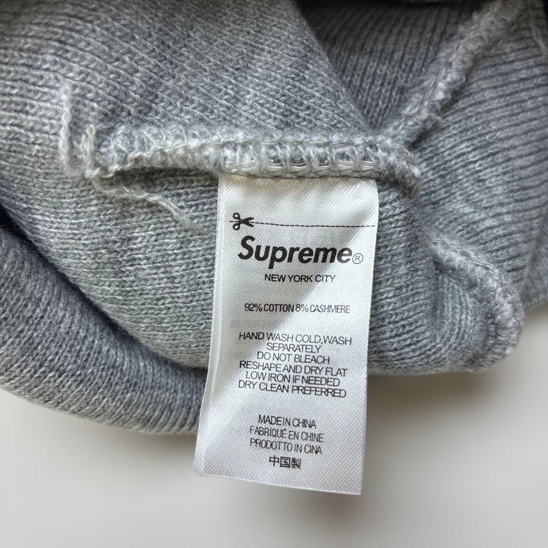 Supreme シュプリーム Big logo　ニット帽　新品　グレー