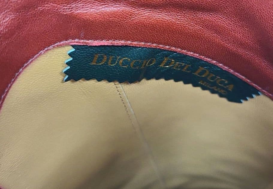 【イタリア製】DUCCIODELDUCA 柔らかな本革ウエスタンブーツ 23.5